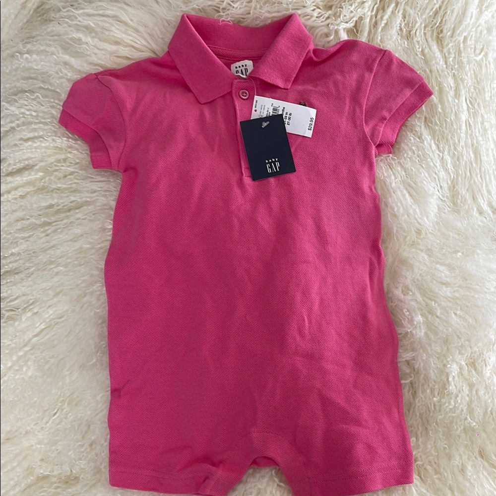 Pink Polo Baby Romper
